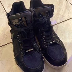 Black Guess High Top Sneakers (10.5)